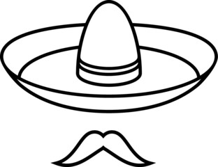 Vector illustration of the sombrero