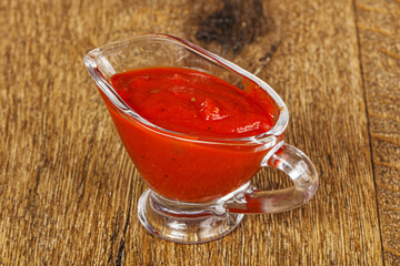 Homemade tomato sauce with spices