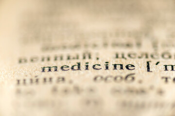 medicine word dictionary