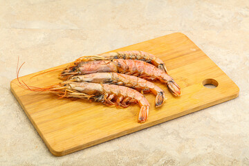 Tasty big Langoustine over the board