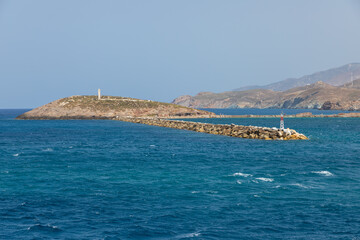 View of the coastline, Naxos Island, Greece.