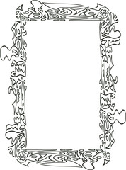 An abstract pattern that forms a rectangular frame for design.