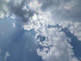 clouds & streaks of light