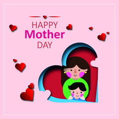 Happy mother's day! Vector illustrations for a cute cover, poster, post social media, banner or card for the holiday moms