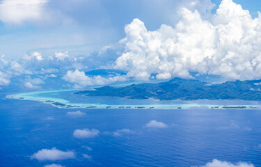 Lagon de Taha'a vue du ciel, Polynésie française