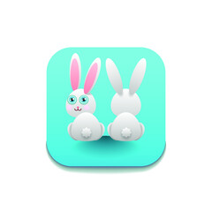 Abstract Animal Rabbit Easter Logo Vector Symbol Icon Design Style