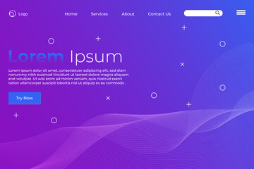 Modern geometric background. Vector illustration of  banner web landing page template.