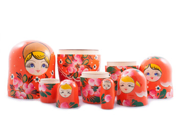 russian nesting doll isolated
