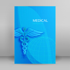 Set Blue medical background abstract - concept health care or medicine technology. Vector Illustration EPS 10, Graphic Design elements vertical banner, flyer dental service, presentation brochure