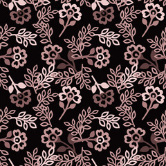Оriginal seamless botanical pattern with oriental motifs in limited colors