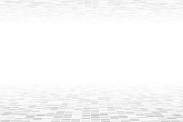 White geometric perspective background