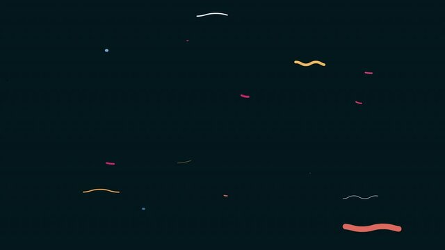 motion wavy lines in a 2D style animation with liquid wavy effect