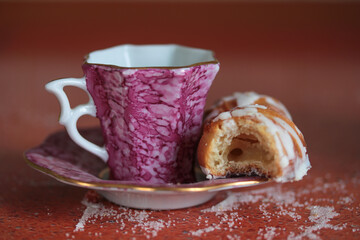 Cookies with a cup of tea or coffee.