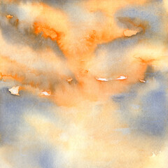 abstract hand painted watercolor texture like clouds in the sky