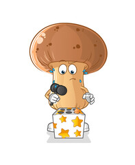 mushroom play whack a mole mascot. cartoon vector