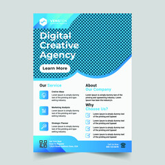 Corporate Business Flyer, creative Poster, simple style and modern layout, leaflets for business promotion print a4.