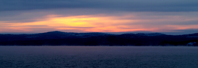 Siberia. Ust-Ilimsk. The arrival of winter.
