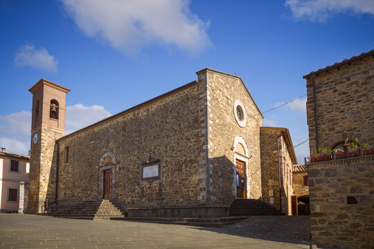 The church of Sant'Angelo in Colle, Montalcino, Italy