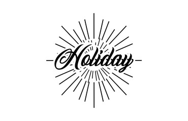 Holiday hand lettering vector design