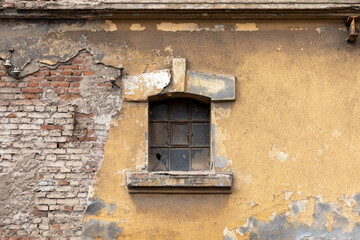 Window of an old abandoned factory
