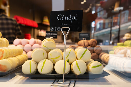 Macaroon genepi flavor in a shop