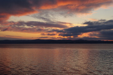 Fototapeta premium Siberia. Ust-Ilimsk. The arrival of winter.