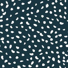 Simple  pattern of dots, strokes, spots, smears. Hand drawn illustration, dry brush. Scandinavian style, wallpaper, fabric, textile design.