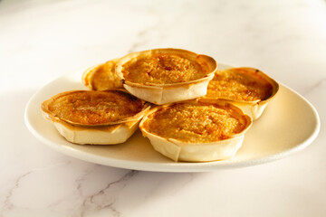 Traditional Portuguese cheesecakes called Queijadas de Sintra