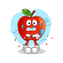 Red Apple cold illustration. character vector