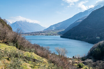 The little Lake of Piona near the Lake Como