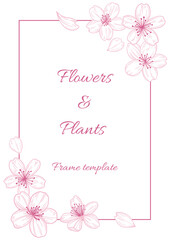 Flowers and plants Frame template