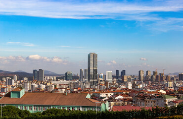 Fototapeta premium Panorama of asian part of Istanbul. Big city with skyscrapers.Turkey.