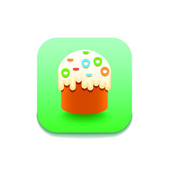 Cake Easter Food Logo Vector Symbol Icon Design Style
