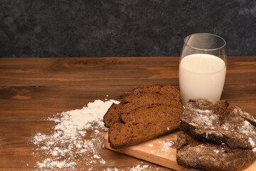 milk and cookies on the table