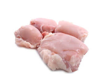 chicken thighs raw isolated on white