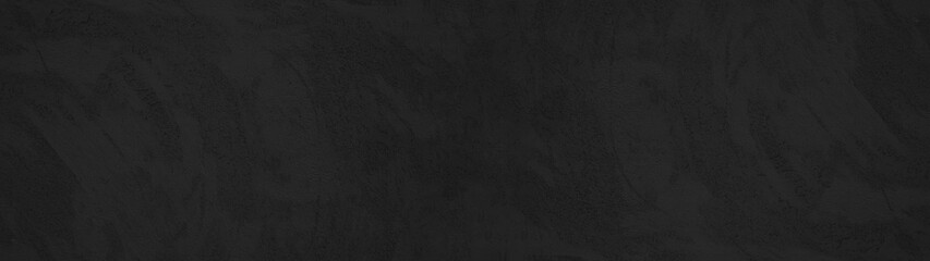 Black anthracite grunge stone concrete plaster facade wall texture background panorama banner long