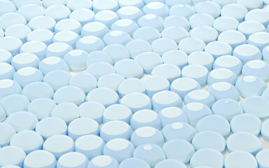 A large number of soft balls, geometry background, 3d rendering.