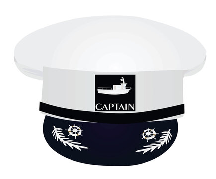 Captain boat hat. vector illustration