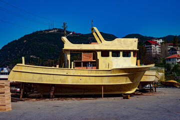 Wooden boat skeletons in the Western Black Sea. bartın province kurucaşile district © satiozdemir