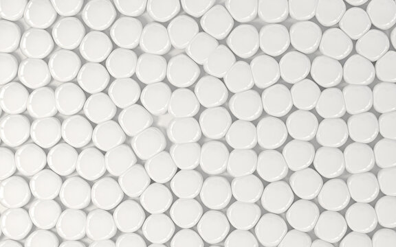 A large number of soft balls, geometry background, 3d rendering. © Vink Fan
