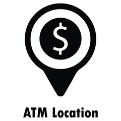 ATM location icon design vector 