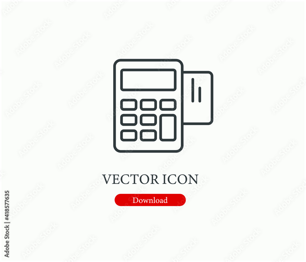 Poster electronic device vector icon. editable stroke. linear style sign for use on web design and mobile a