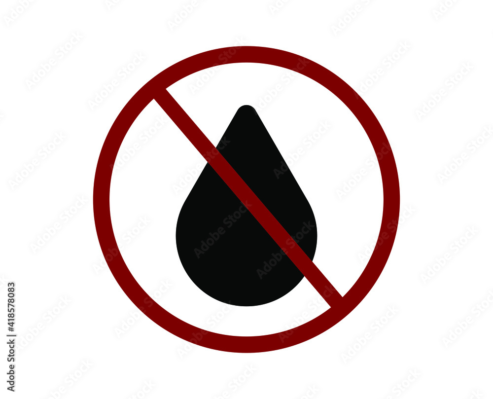 Poster no water vector icon. editable stroke. linear style sign for use on web design and mobile apps, logo