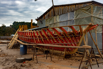 Wooden boat skeletons in the Western Black Sea. bartın province kurucaşile district © satiozdemir