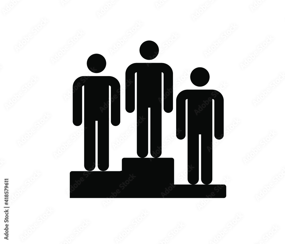 Poster podium vector icon. editable stroke. linear style sign for use on web design and mobile apps, logo. 