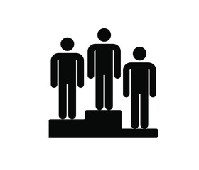 Podium vector icon.  Editable stroke. Linear style sign for use on web design and mobile apps, logo. Symbol illustration. Pixel vector graphics - Vector