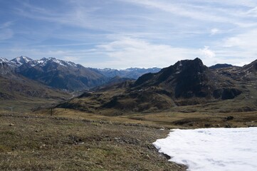 Beautiful mountain landscape in the Aragonese Pyrenees