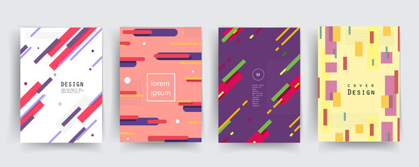 Artistic covers design. Creative colors backgrounds. Trendy futuristic design