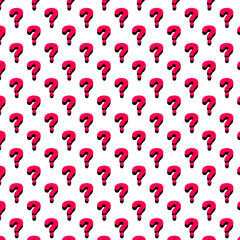 red question marks background