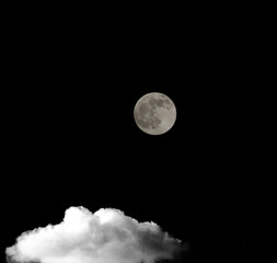 Naklejka na ściany i meble full moon over sky